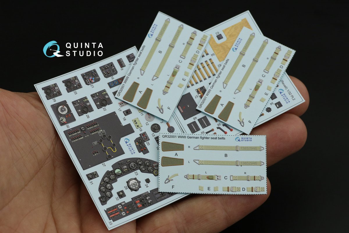 Quinta Studio QD32084 Ju 88A-1 3D-Printed &amp;amp; coloured Interior on decal paper ( Revell ) 1/32 – immagine 14