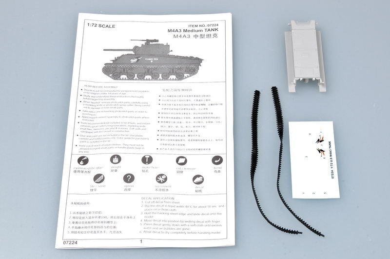 Trumpeter 07224 M4A3 TANK 1/72 – immagine 3