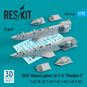 RESKIT RS72-0446 USAF INBOARD PYLONS FOR F-4 &amp;quot;PHANTOM II&amp;quot; (2 PCS) (3D PRINTED) 1/72