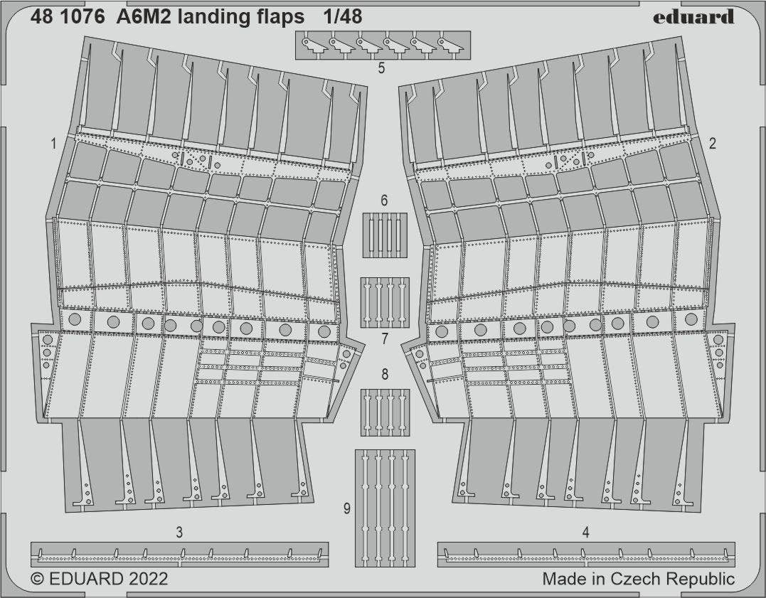 Eduard 481076 A6M2 landing flaps EDUARD 1/48