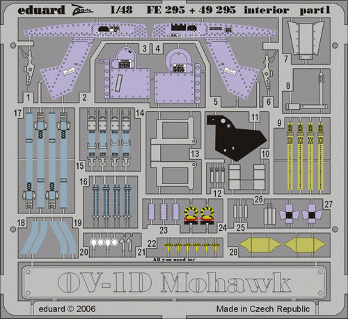 Eduard 49295 OV-1D interior 1/48 RODEN – immagine 3