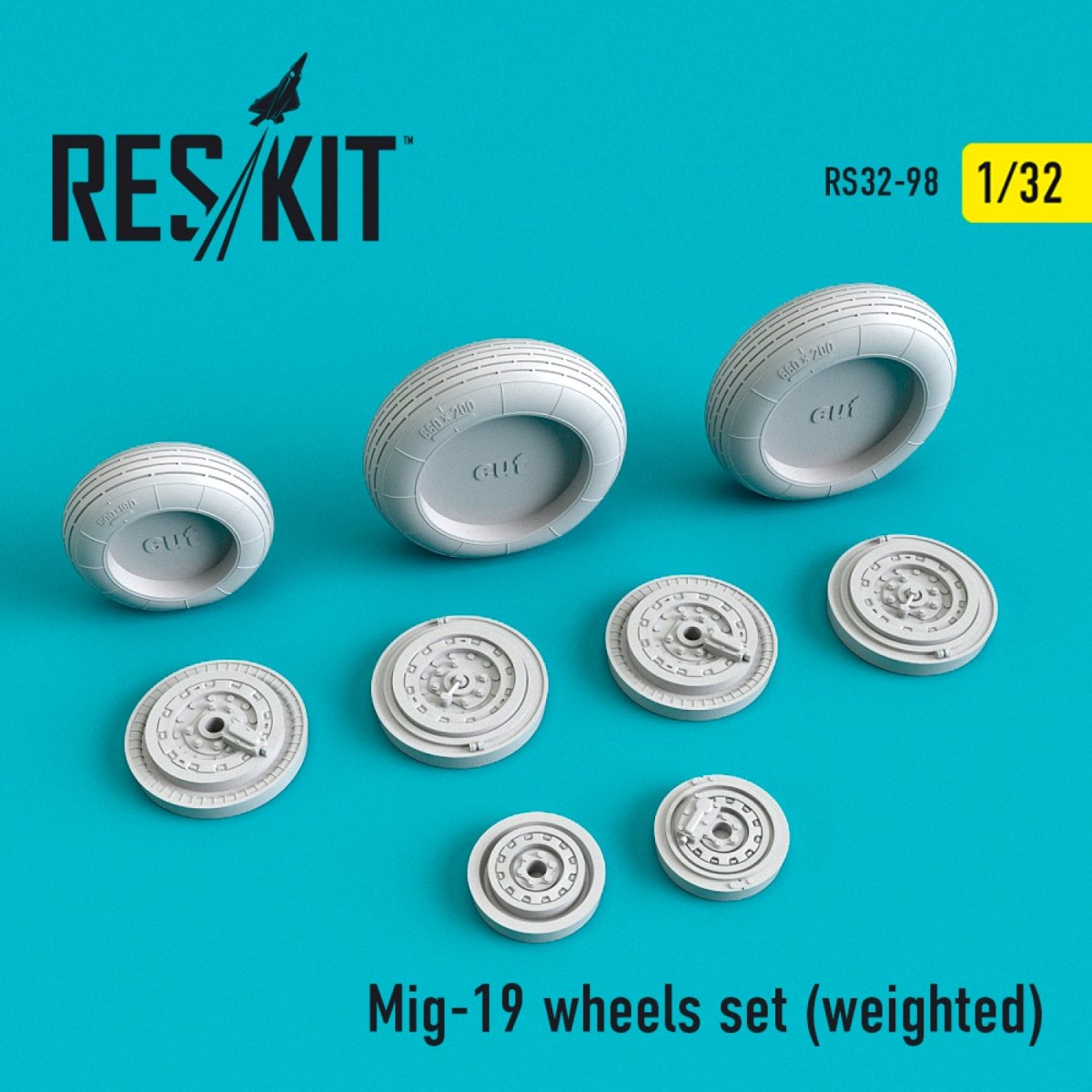 RESKIT RS32-0098 MIG-19 WHEELS SET (WEIGHTED) 1/32