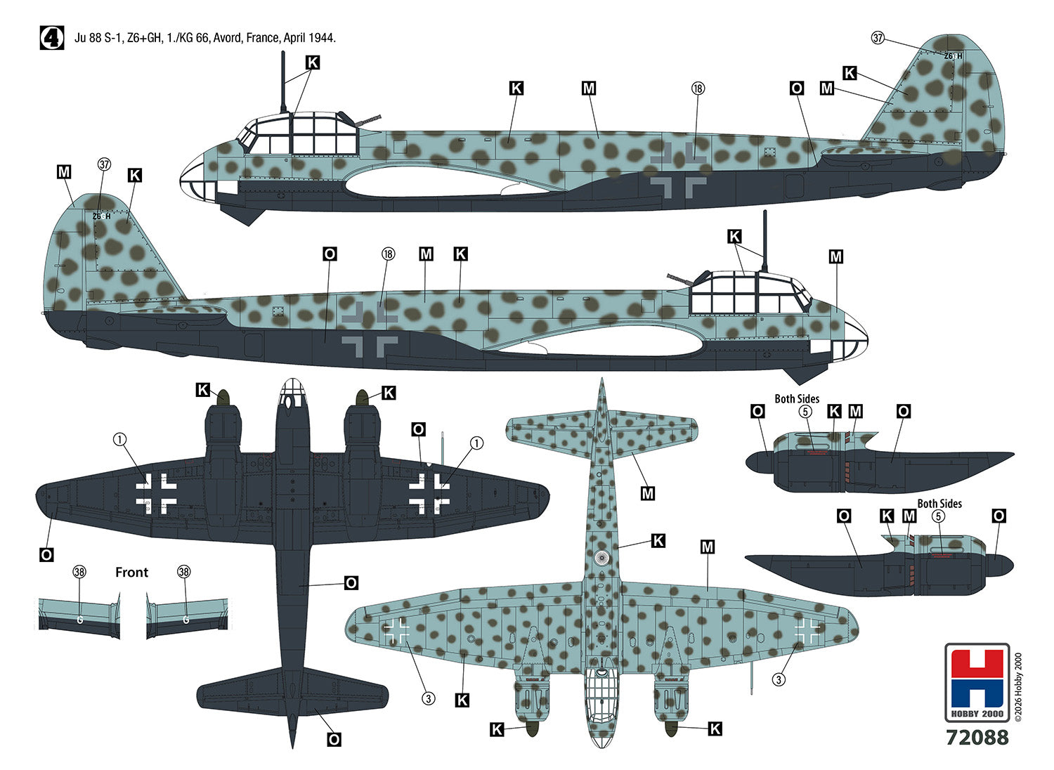 Hobby 2000 72088 Junkers Ju 88 S-1 1/72 – imagen 3
