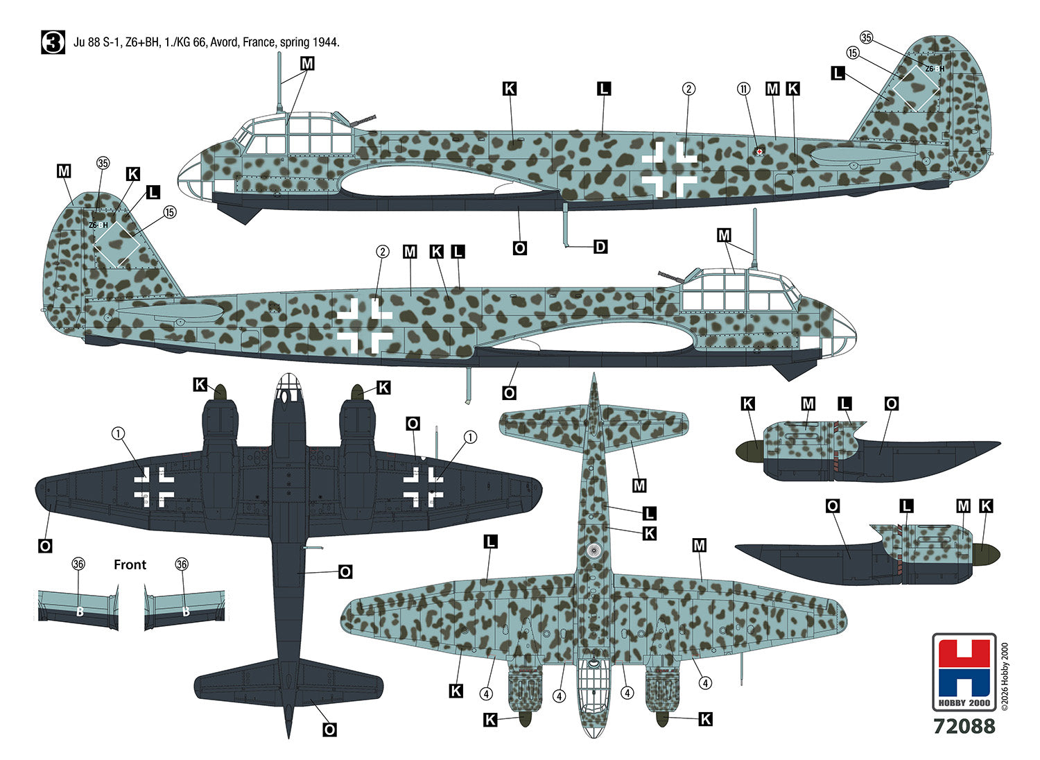 Hobby 2000 72088 Junkers Ju 88 S-1 1/72 – imagen 4