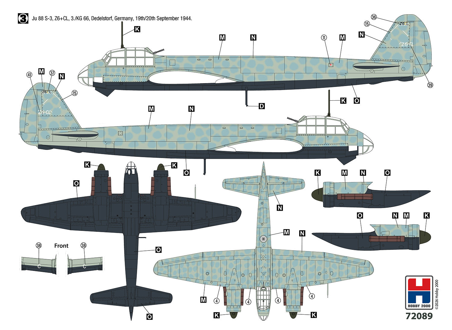 Hobby 2000 72089 Junkers Ju 88 S-3 1/72 – imagen 3