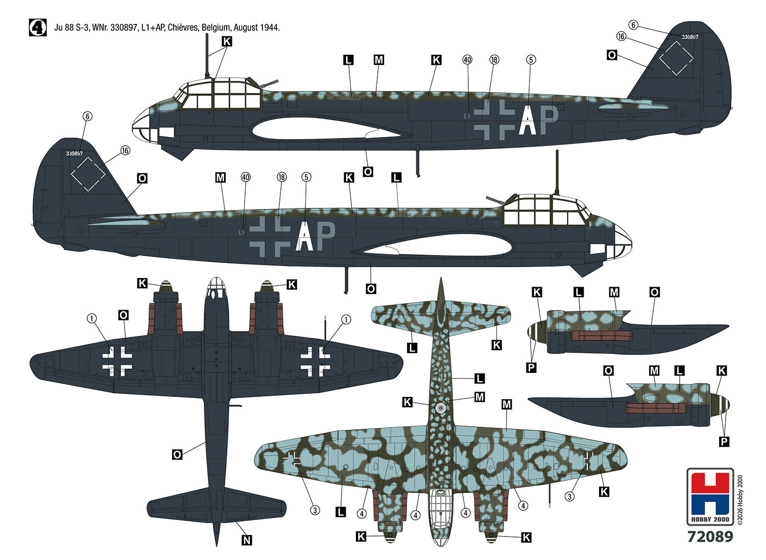 Hobby 2000 72089 Junkers Ju 88 S-3 1/72 – imagen 4