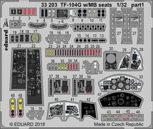 Eduard 33203 TF-104G w/ MB seats ITALERI 1/32 – immagine 2