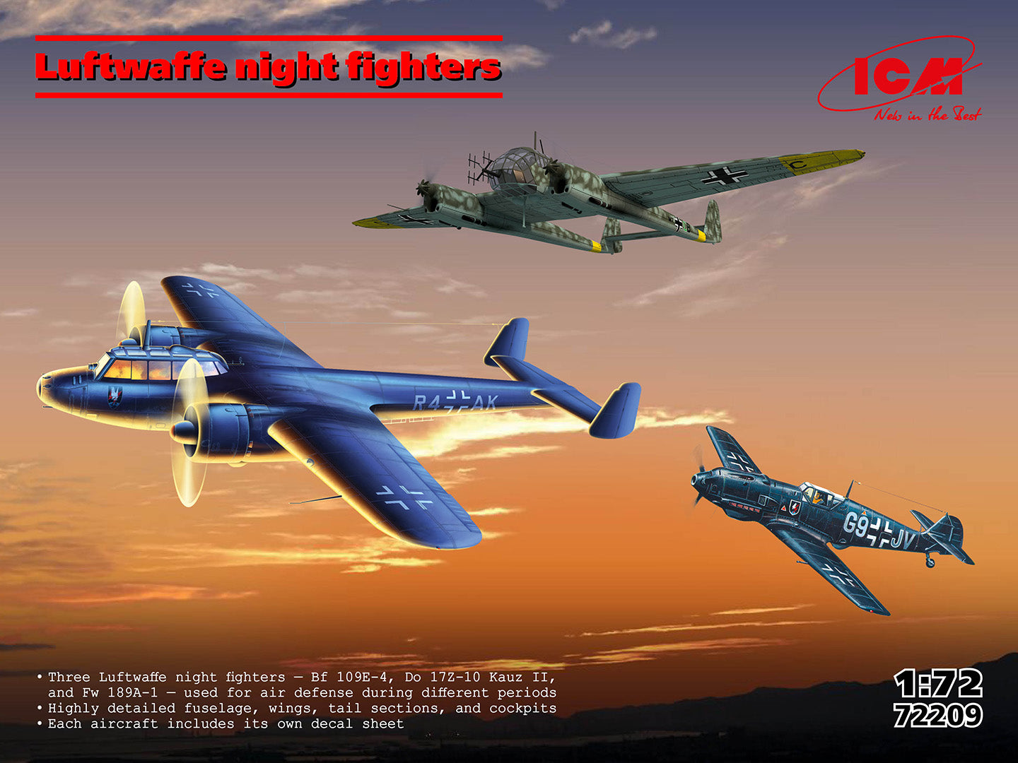 ICM 72209 Luftwaffe night fighters 1/72