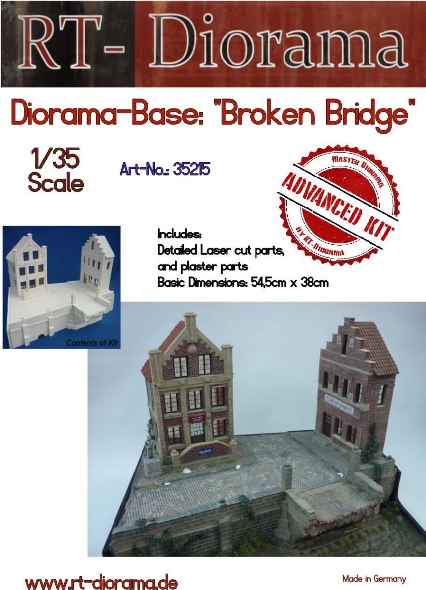 RT-Diorama 35215 Diorama-Base:"Broken Bridge" 1/35