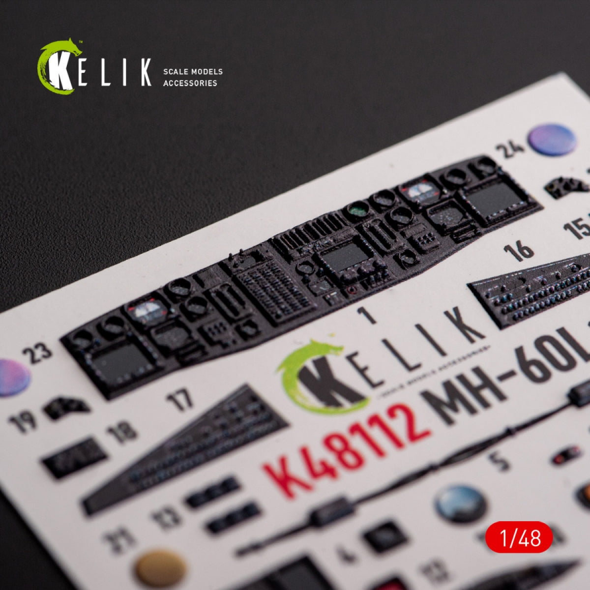 KELIK K48112 MH-60L Black Hawk - interior 3D decals for ICM kit 1/48 – Bild 9