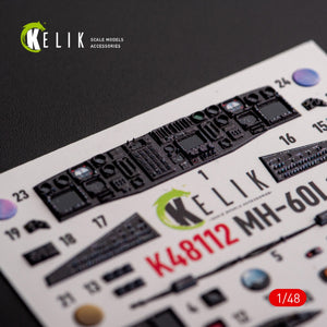 KELIK K48112 MH-60L Black Hawk - interior 3D decals for ICM kit 1/48 – Bild 9