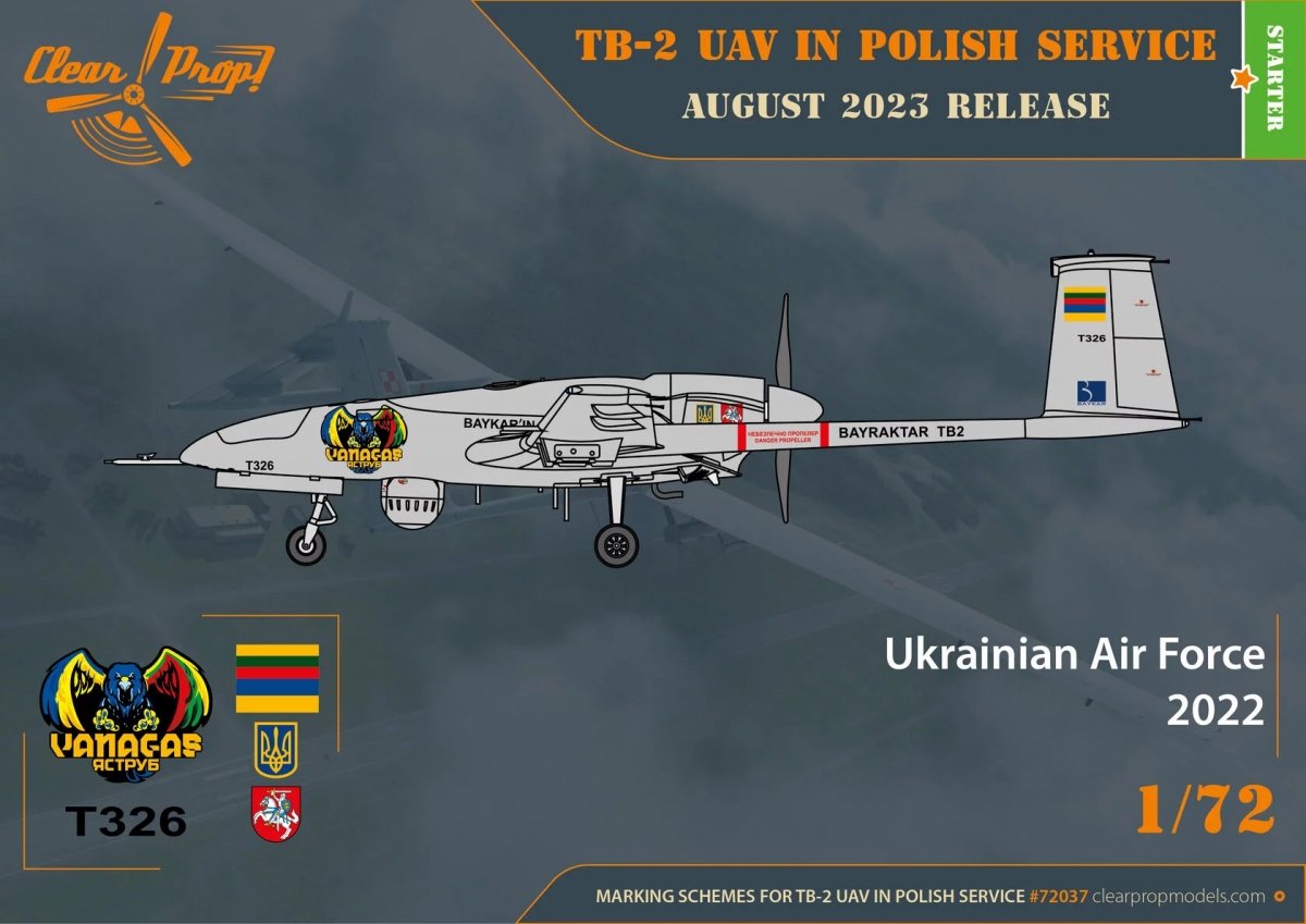 Clear Prop! CP72037 TB.2 UAV in Polish service STARTER KIT 1/72 – immagine 5