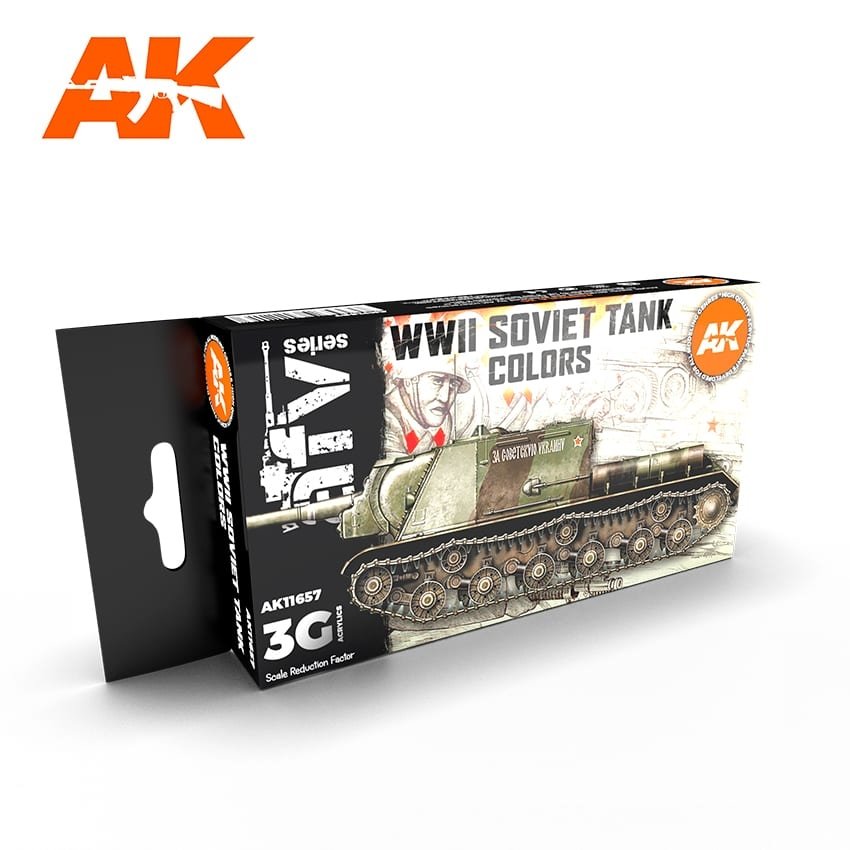 AK Interactive AK11657 3G Couleurs de chars soviétiques de la Seconde Guerre mondiale 6 x 17 ml