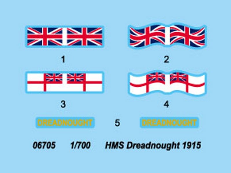 Trumpeter 06705 HMS DeadNought 1915 1/700 – zdjęcie 3