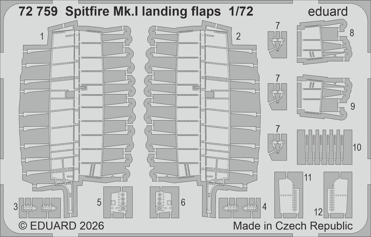 Eduard 72759 Supermarine Spitfire Mk.I - Landing Flaps for EDUARD 1/72