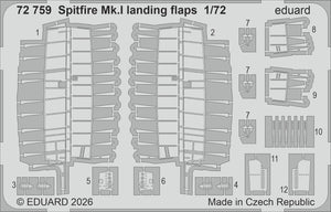 Eduard 72759 Supermarine Spitfire Mk.I - Landing Flaps for EDUARD 1/72