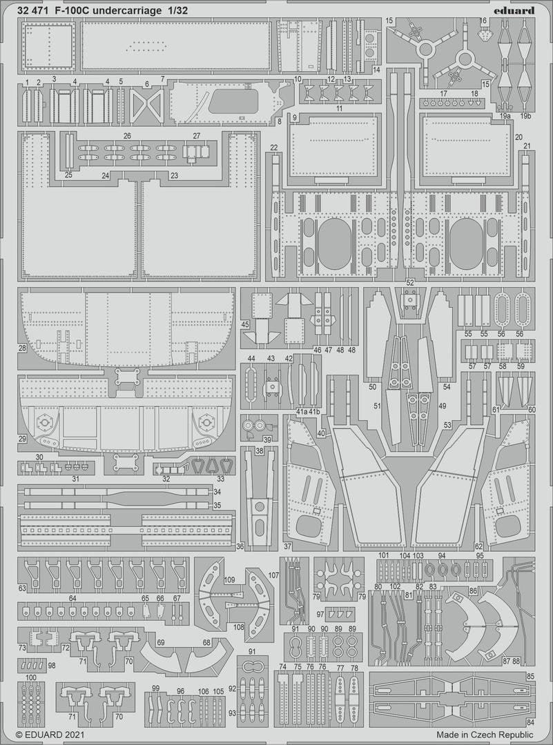Eduard BIG33137 F-100C PART II TRUMPETER 1/32 – immagine 3
