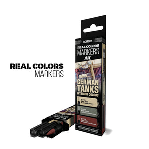 AK Interactive RCM107 GERMAN TANKS INTERIOR COLORS – RC MARKERS SET RCM014 RCM016 RCM019 – immagine 2
