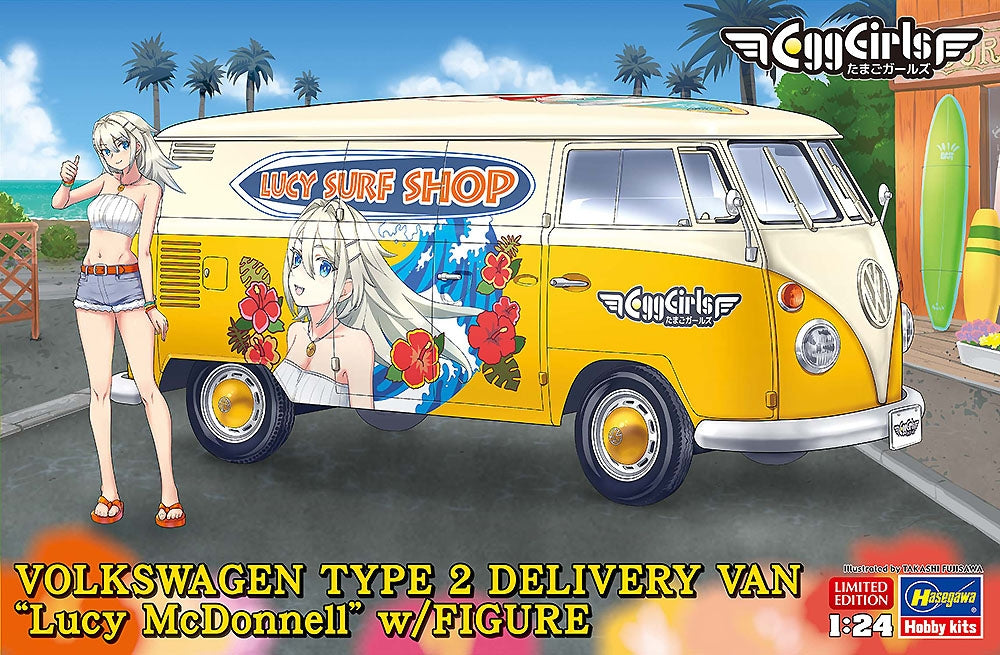 Hasegawa SP658-52458 Volkswagen Type 2 Delivery Van "Lucy McDonnell" w/ Figure 1/24
