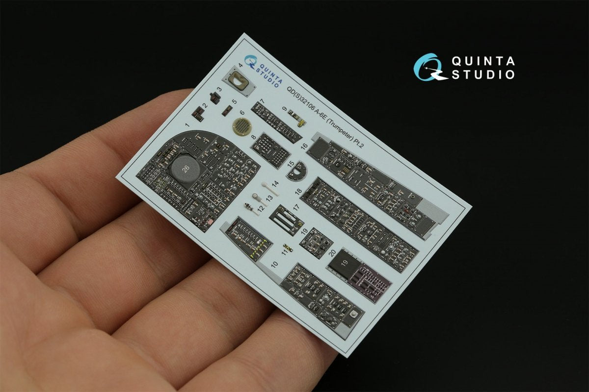 Quinta Studio QD32106 A-6E Intruder 3D-Printed &amp;amp; coloured Interior on decal paper (Trumpeter) 1/32 – immagine 4