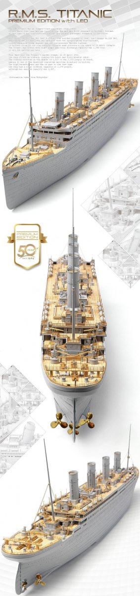Academy 14226 R.M.S. Titanic Premium Edition with LED Units 1/400 – imagen 2
