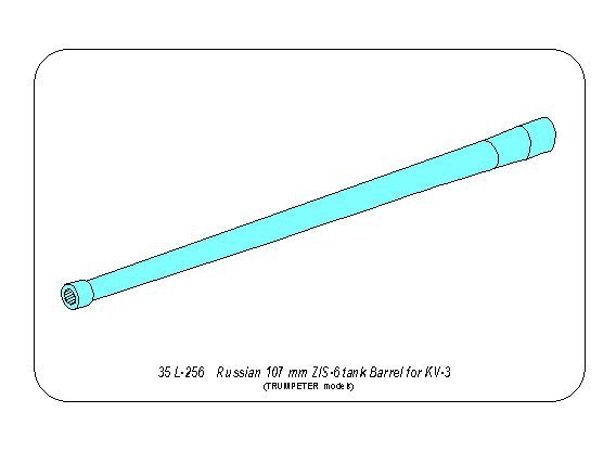 Aber 35L-256 Lufa 107mm ZIS-6 do KW-3 1/35 – Bild 3
