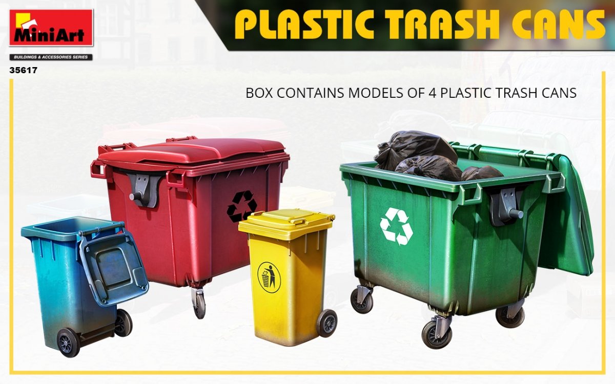 Miniart 35617 PLASTIC TRASH CANS 1/35 – Bild 2