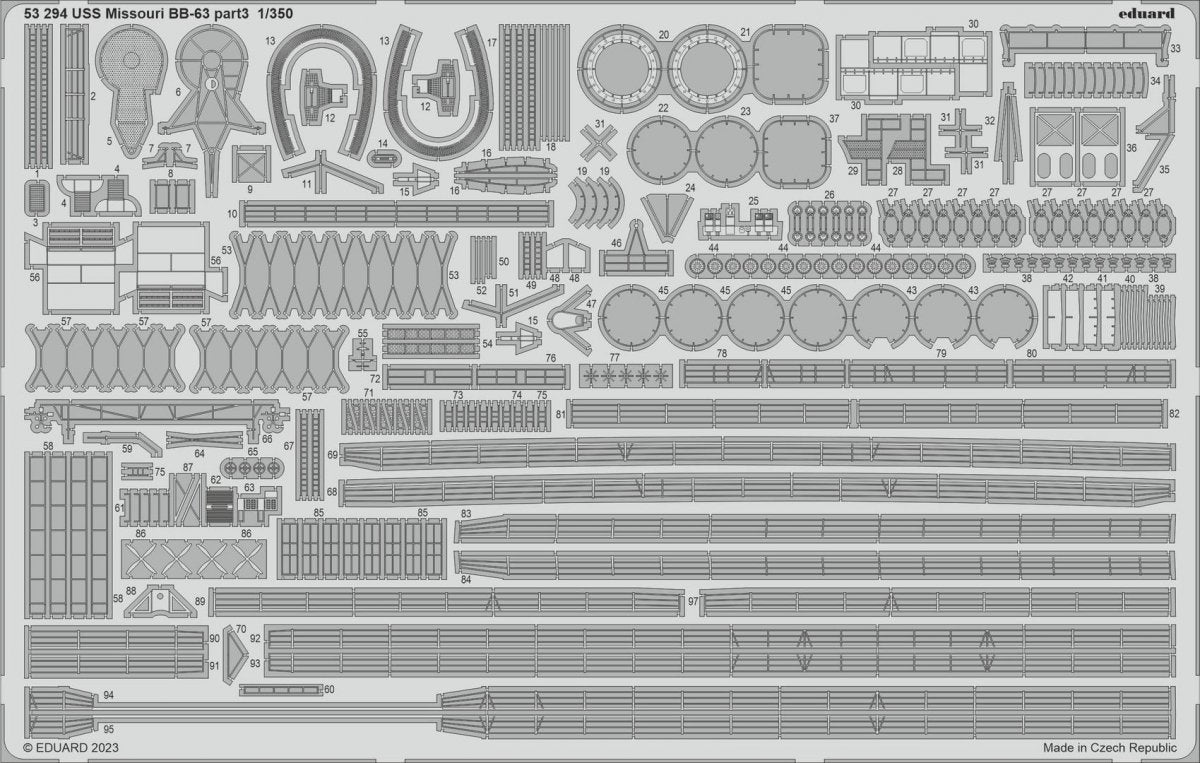 Eduard 53294 USS Missouri BB-63 part 3 HOBBY BOSS 1/350