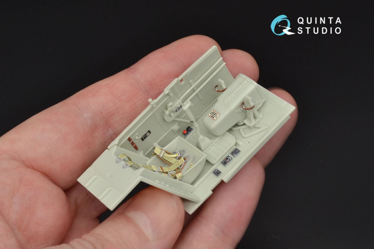 Intérieur imprimé en 3D et coloré sur papier décalcomanie Quinta Studio QD32029 Bf 109G-6 (pour maquette Revell) 1/32 – image 9