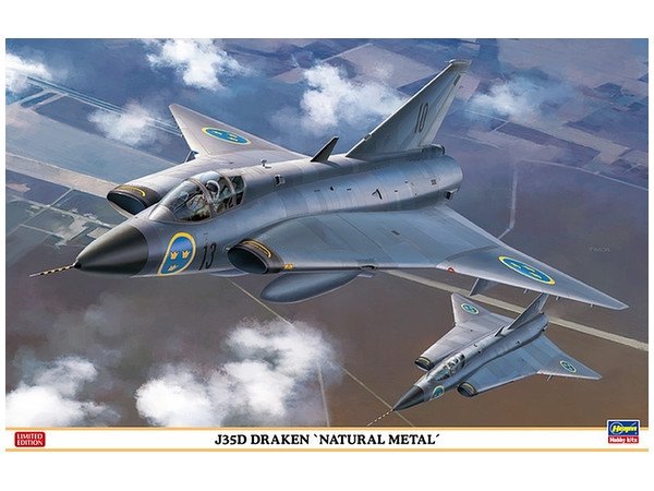 Hasegawa 07434 J35D Draken &amp;#39;Natural Metal&amp;#39; 1/48