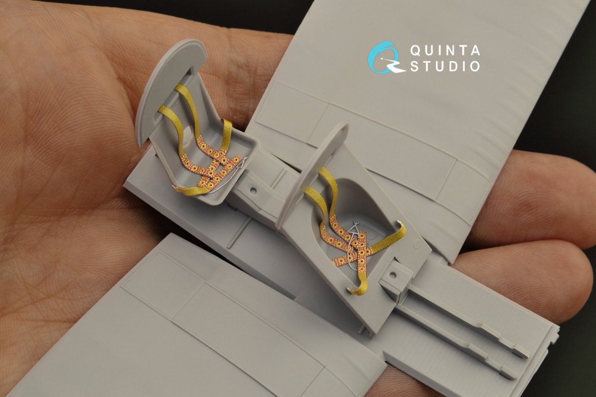Quinta Studio QD32124 DH 82A Tiger Moth 3D-Printed &amp;amp; coloured Interior on decal paper (ICM) 1/32 – Bild 6