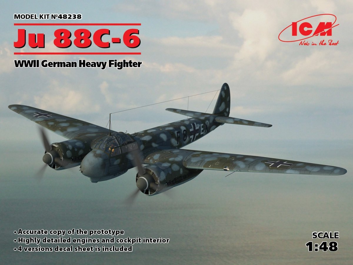 ICM 48238 Ju 88С-6, WWII German Heavy Fighter 1/48