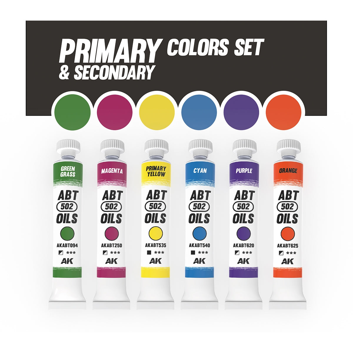 502 Abteilung ABT309 PRIMARY &amp; SECONDARY COLORS SET 6x20ml