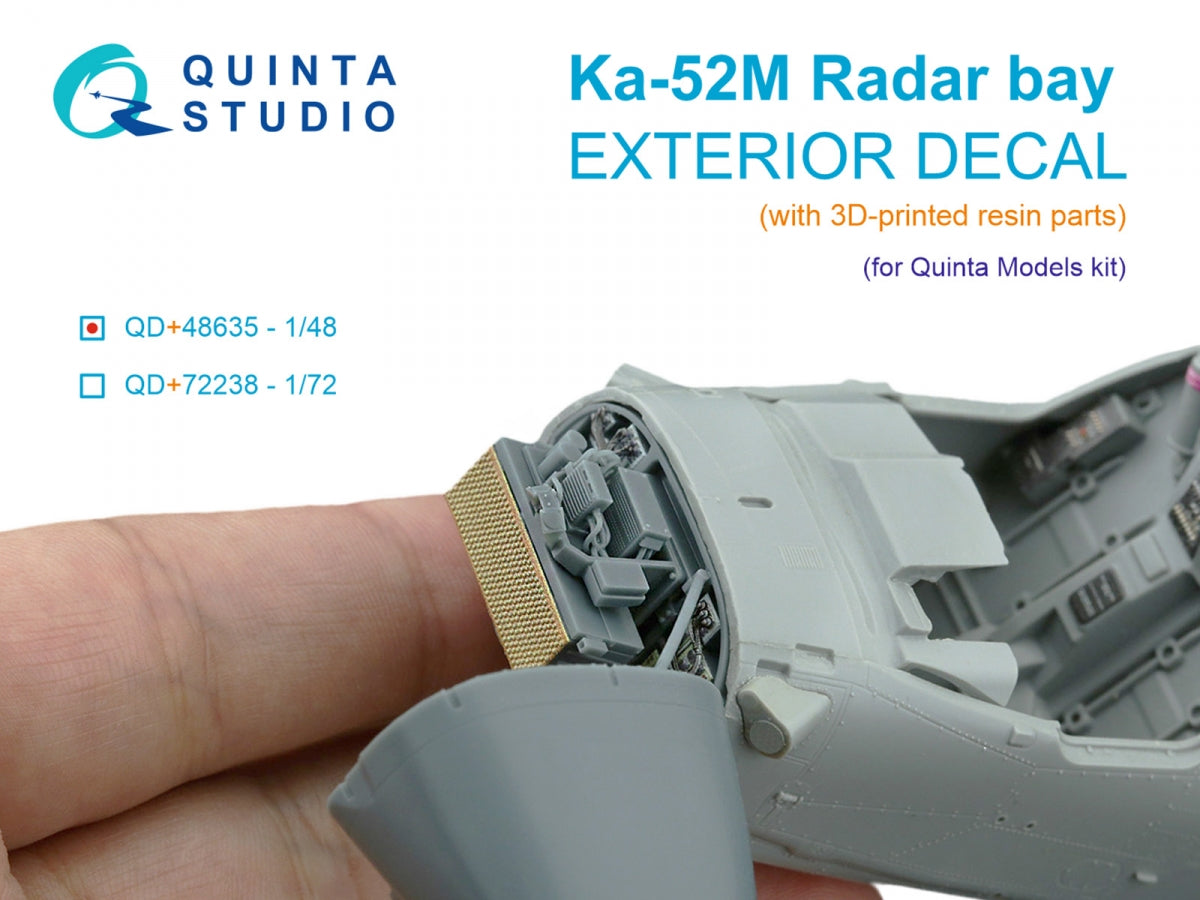 Quinta Studio QD+48635 Ка-52М radar bay with nose cone (Quinta Models) (with 3D-printed resin parts) 1/48