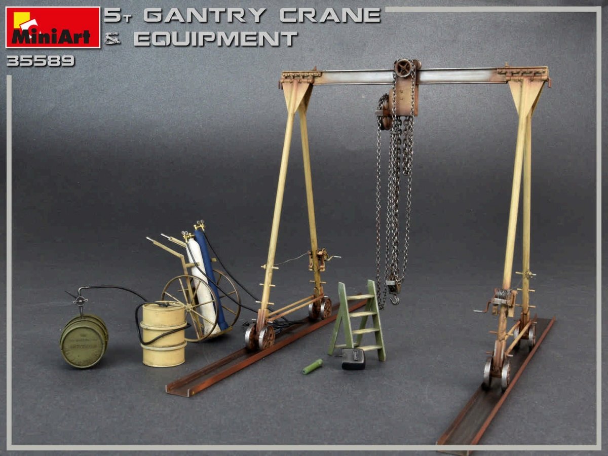 MiniArt 35589 5 TON GANTRY CRANE &amp;amp; EQUIPMENT 1/35 – immagine 5