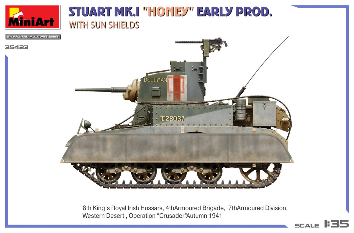 MiniArt 35423 Stuart Mk.I « Honey » Première production avec pare-soleil 1/35 – image 8