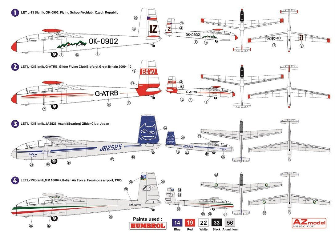 AZmodel AZ4873 LET L-13 Blanik Aeroclub Pt.3 1/48 – Bild 2