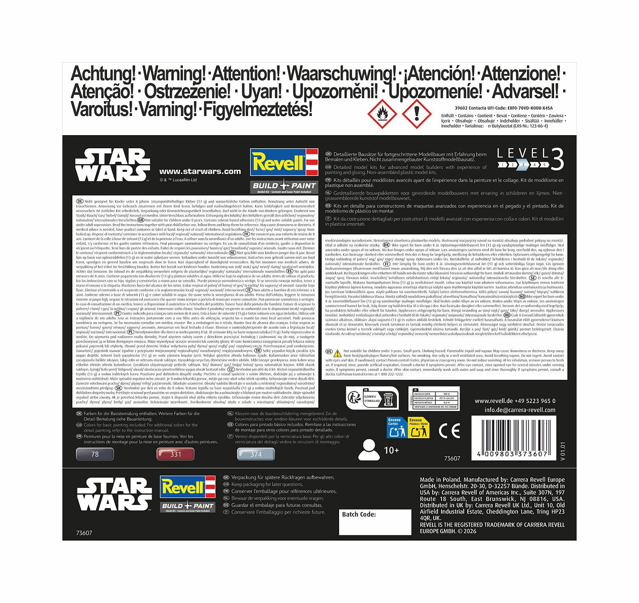 Revell 73607 Starter Kit Obi-Wan&amp;#39;s Starfighter 1/58 – Bild 3