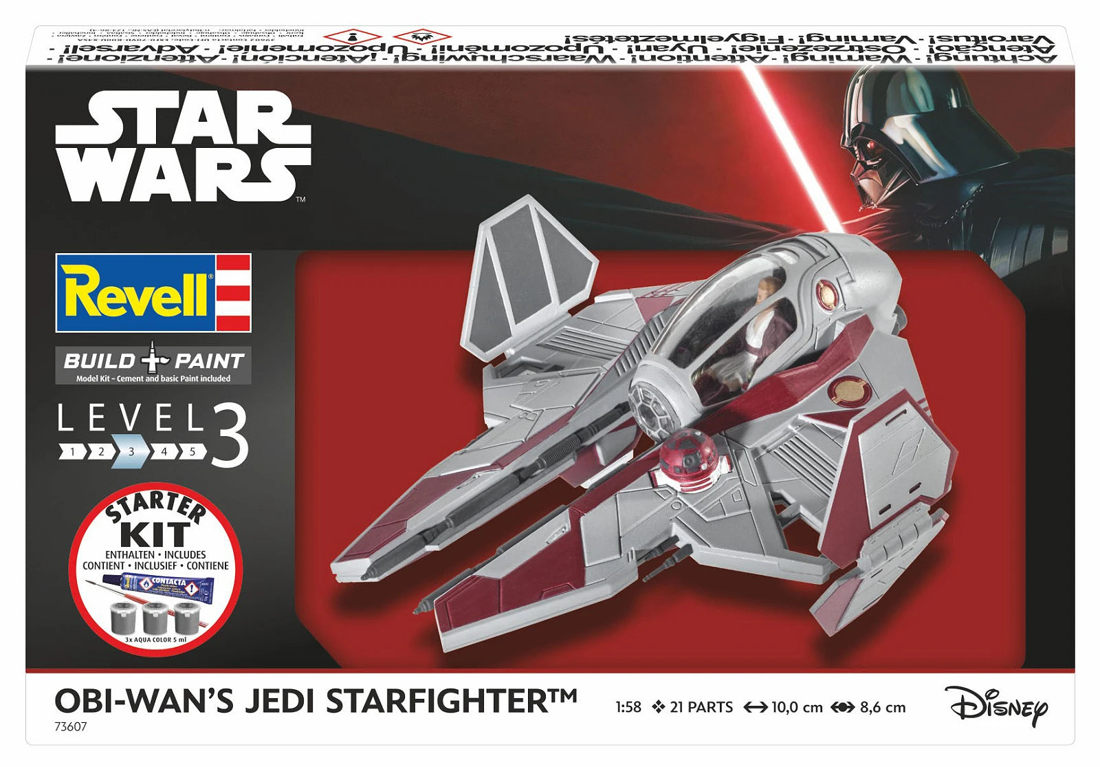 Revell 73607 Starter Kit Obi-Wan's Starfighter 1/58