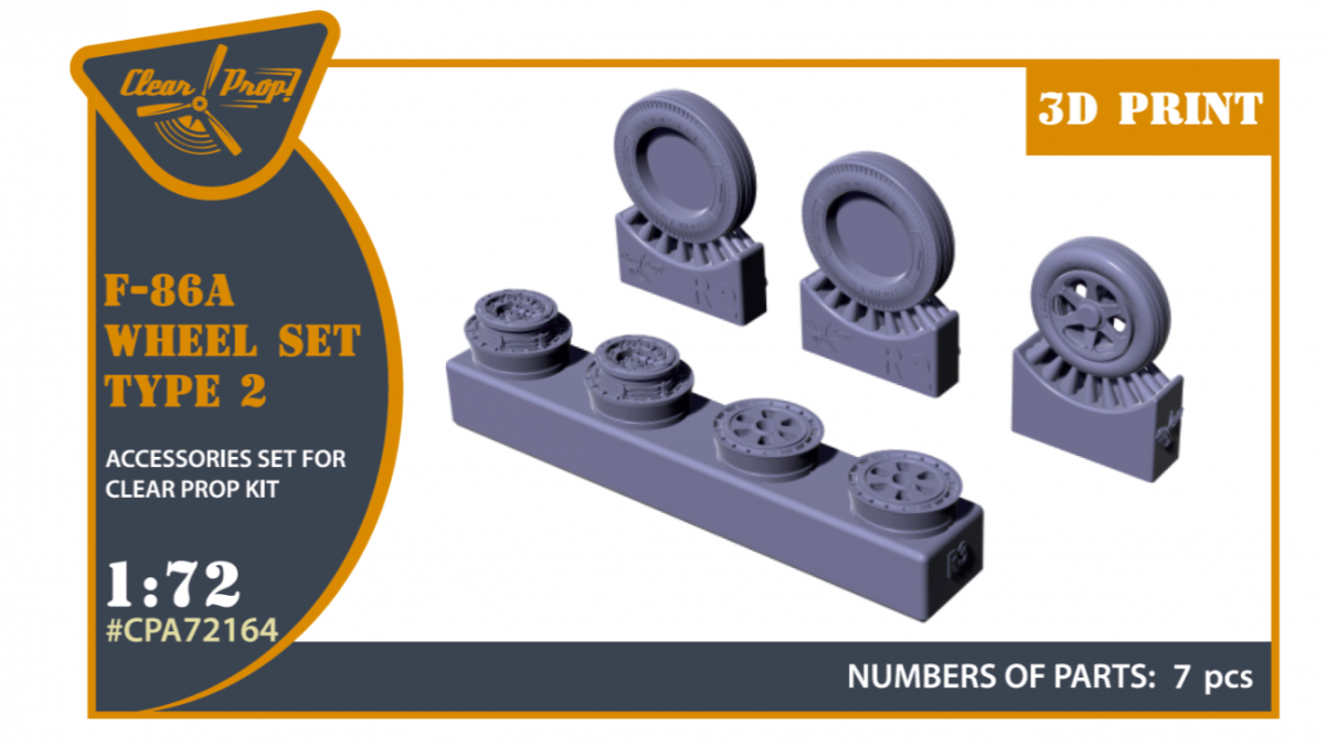 Clear Prop! CPA72164 F-86A wheel set type 2 for CP kits 1/72