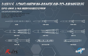 Missiles air-air américains à longue/moyenne portée Meng Model SPS-044, échelle 1/48