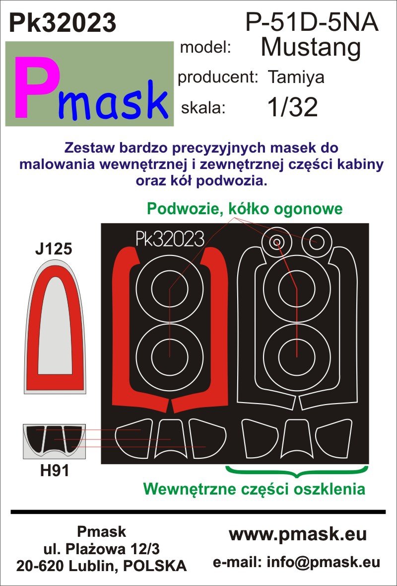 P-Mask PK32023 P-51D-5NA Mustang Revell 1/32