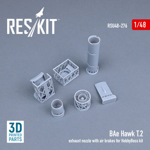 RESKIT RSU48-0276 BAE HAWK T.2 EXHAUST NOZZLE WITH AIR BRAKES FOR HOBBYBOSS KIT (3D PRINTED) 1/48 – immagine 2