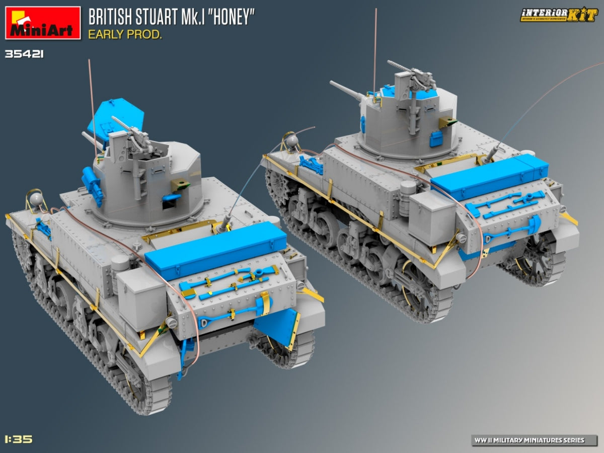 MiniArt 35421 BRITISH STUART MK.I HONEY EARLY PROD. INTERIOR KIT 1/35 – immagine 6