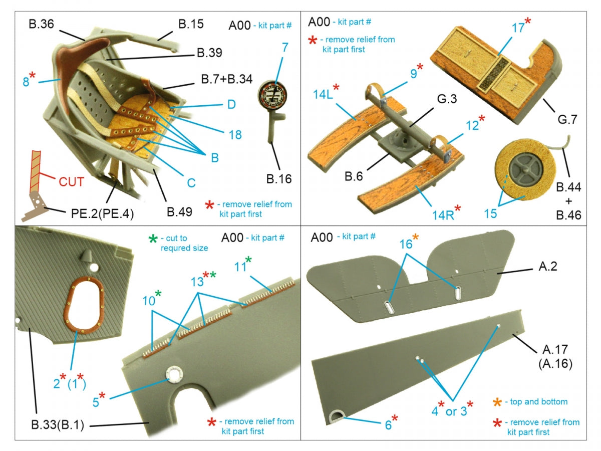 Quinta Studio QD32196 Nieuport XXIII Intérieur coloré imprimé en 3D sur papier décalque (CSM) 1/32 – image 5