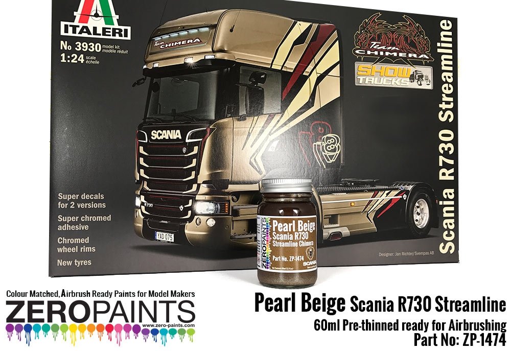 Zero Paints ZP-1474 Pearl Beige (Scania R730 Streamline Chimera) Paint 60ml – immagine 2