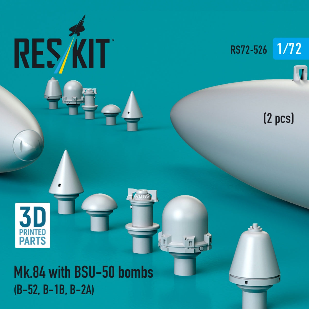 RESKIT RS72-0526 Mk.84 with BSU-50 bombs (2 pcs) (3D Printed) 1/72 – immagine 2