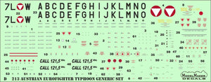 ModelMaker Decals D48213 Austrian Eurofighter Typhoon generic set 1/48 – immagine 2