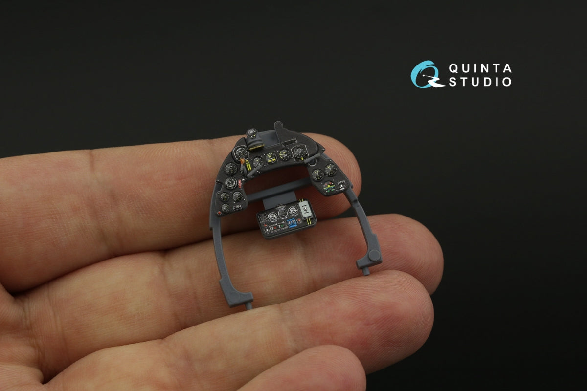 Quinta Studio QD32201 Macchi MC.202 Folgore Early 3D-Printed &amp;amp; coloured Interior on decal paper (Italeri) 1/32 – zdjęcie 7