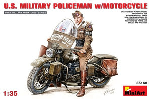 MiniArt 35168 U.S. MILITARY POLICEMAN w/MOTORCYCLE 1/35